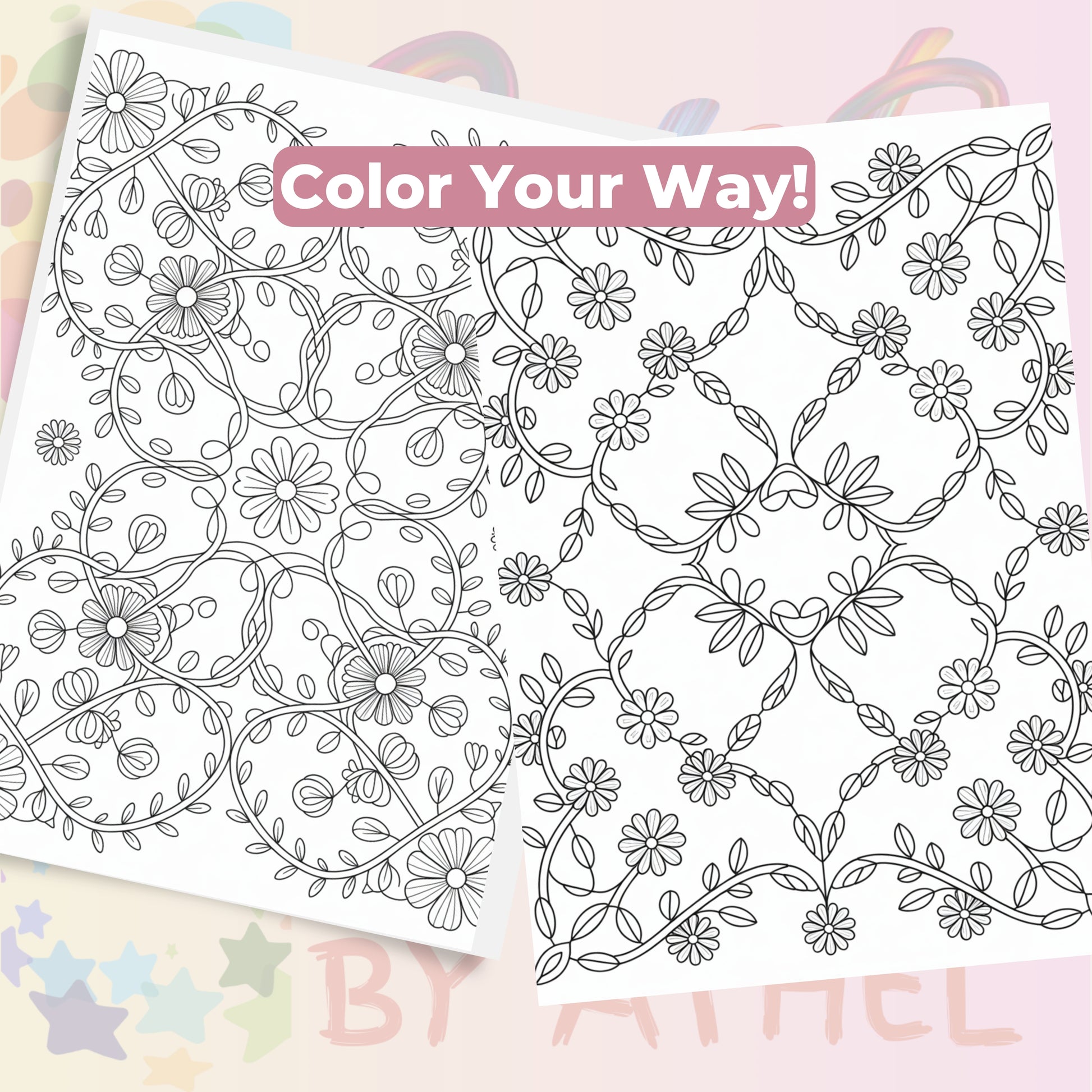 Nature Patterns Coloring Book Bundle - CraftNest - Digital Crafting and Art