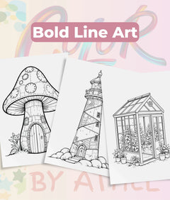 PatchworkStitched Vol 3: Houses Coloring Book Bundle - CraftNest - Digital Crafting and Art