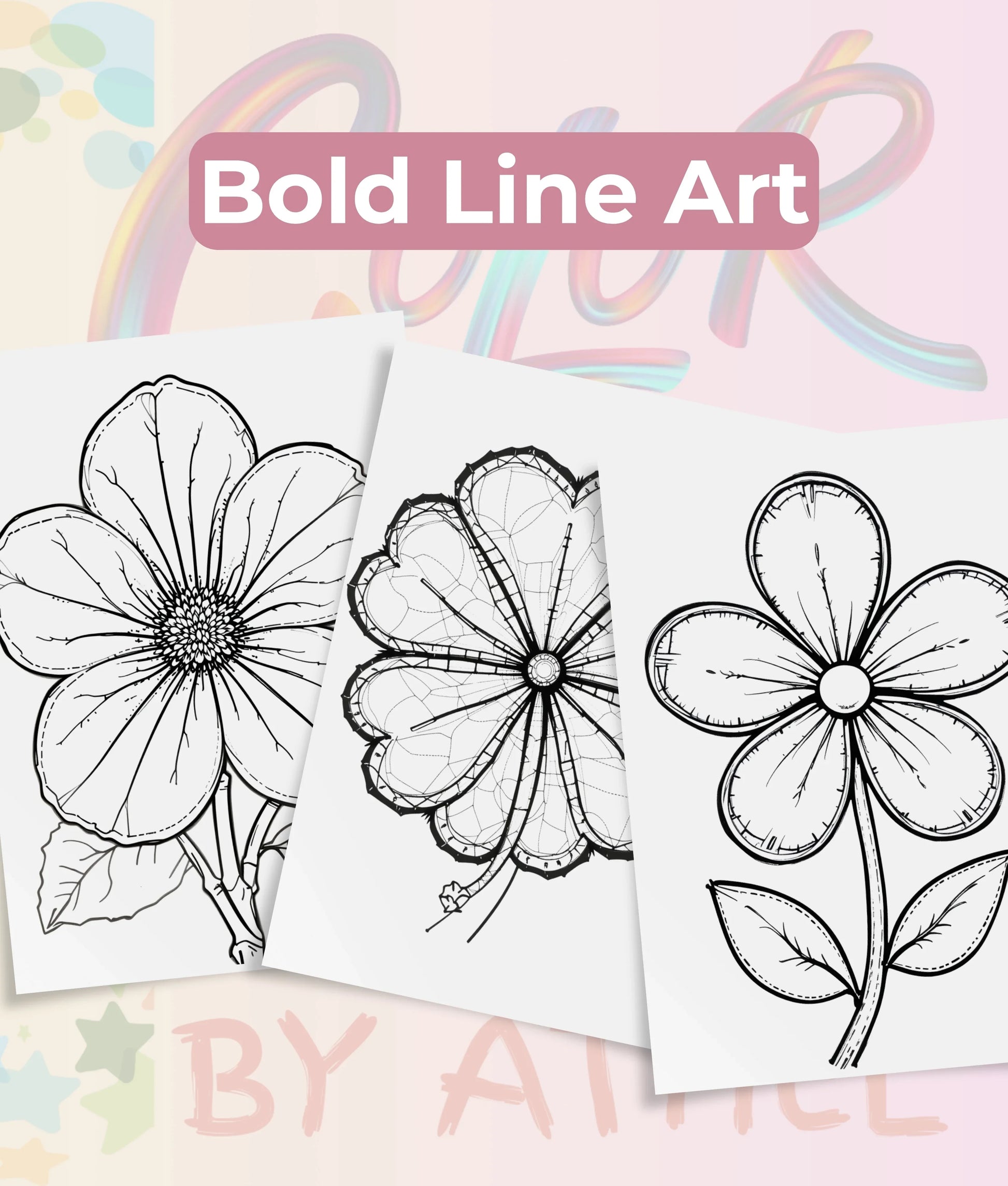 PatchworkStitched Vol 4 Flowers Coloring Books Bundle - CraftNest - Digital Crafting and Art