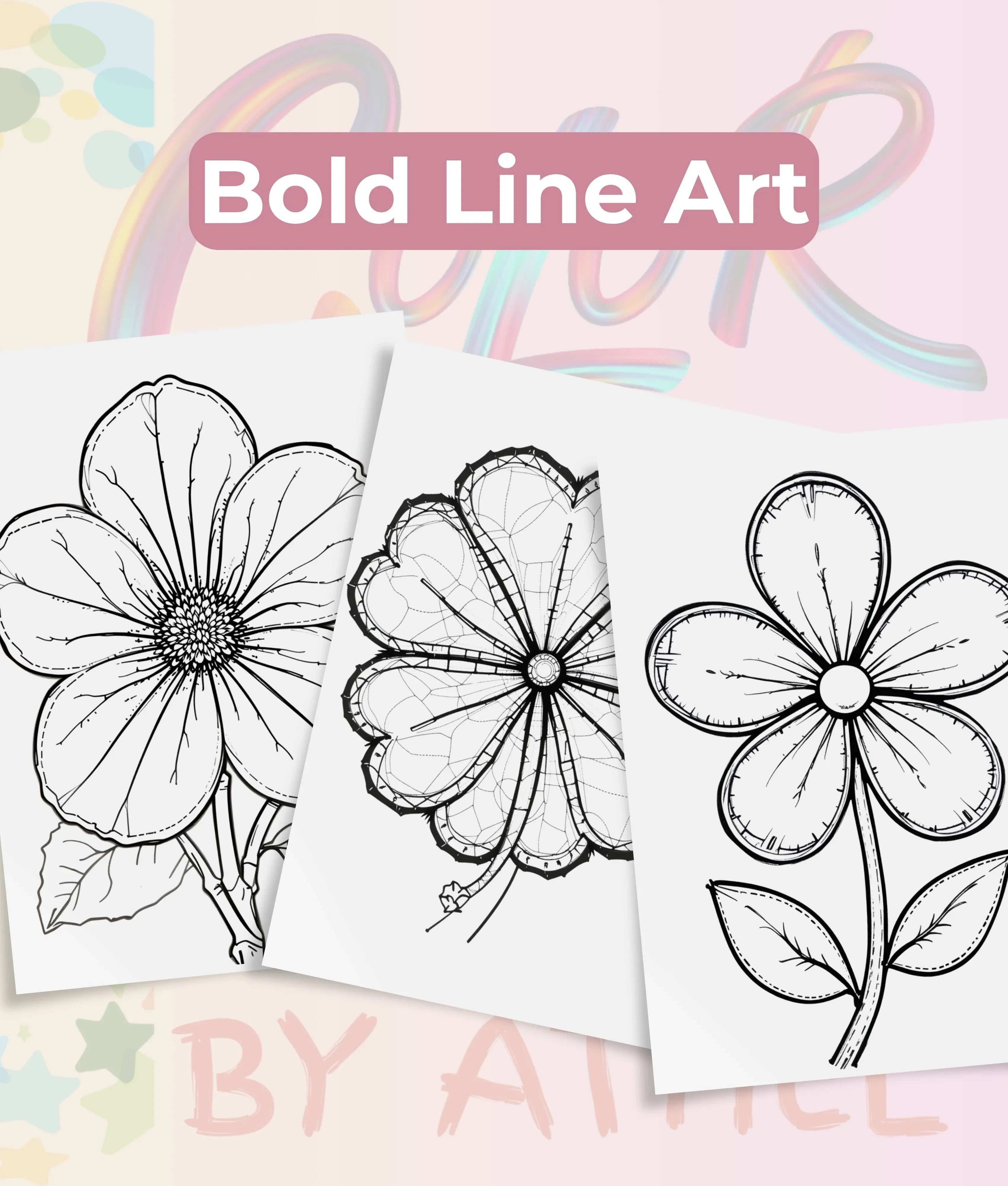 PatchworkStitched Vol 4 Flowers Coloring Books Bundle - CraftNest - Digital Crafting and Art