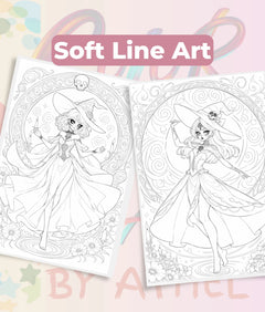 Día de los Muertos Witch Sketch Coloring Book Bundle - CraftNest - Digital Crafting and Art