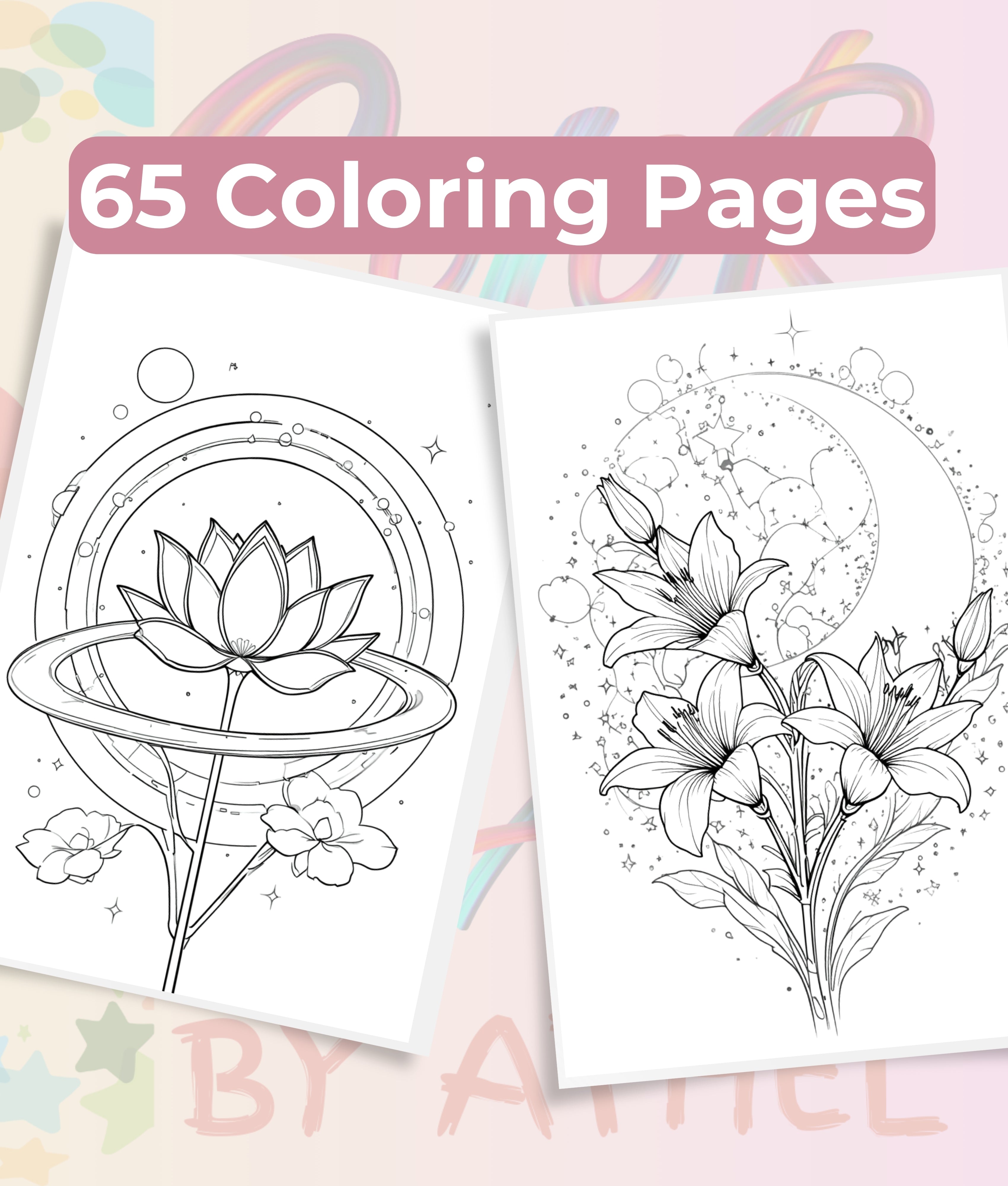 Celestial Garden Motivational Coloring Book Bundle - CraftNest - Digital Crafting and Art