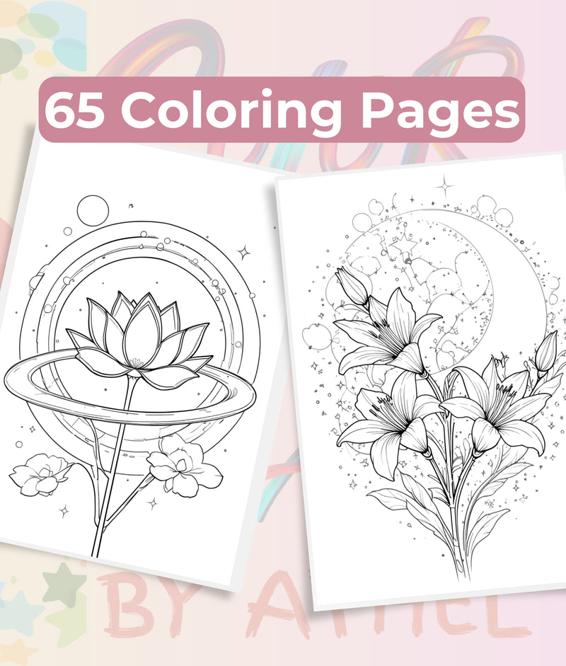 Celestial Garden Motivational Coloring Book Bundle - CraftNest - Digital Crafting and Art