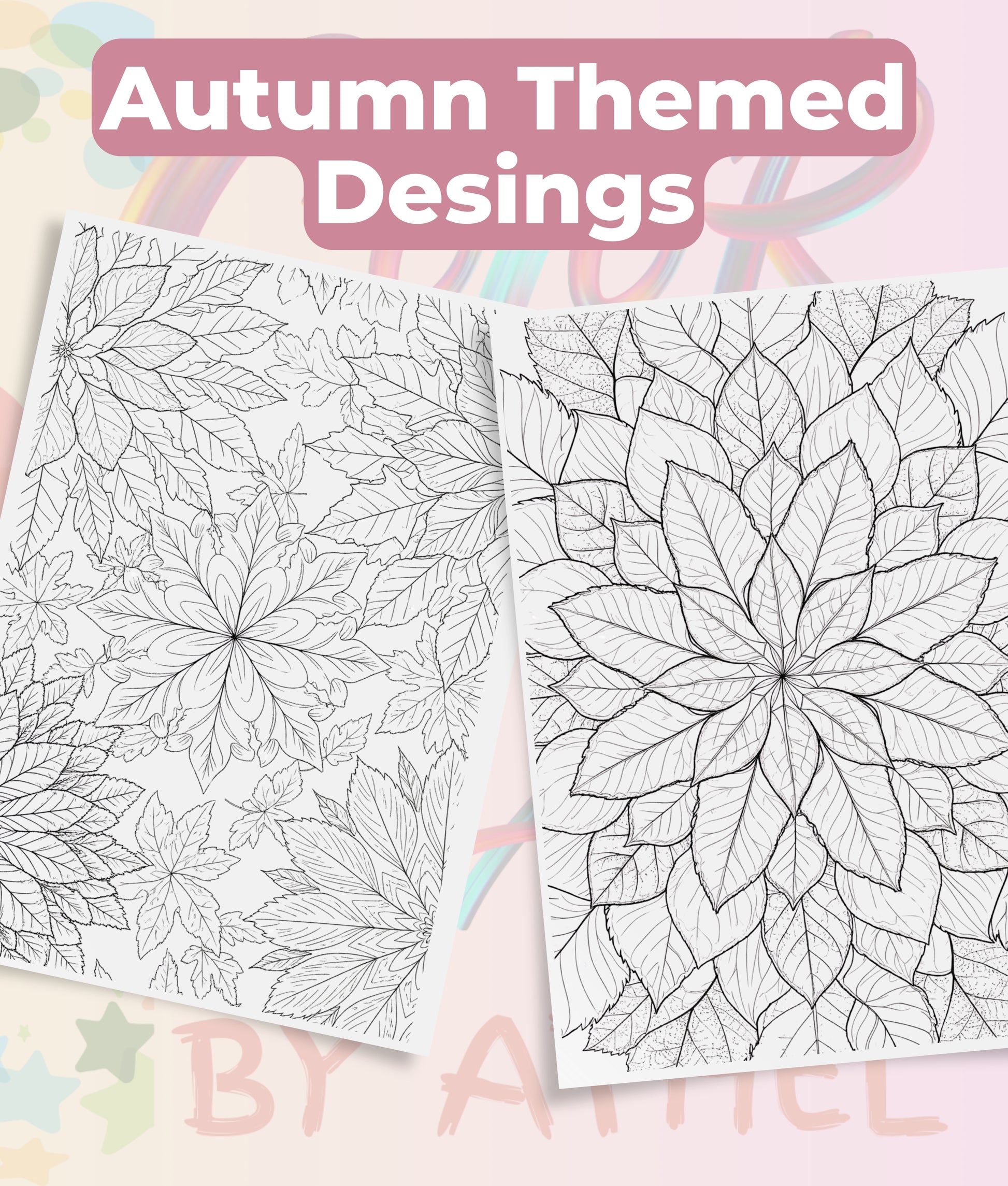 Fall Mandala & Patterns Coloring Books Bundle - CraftNest - Digital Crafting and Art