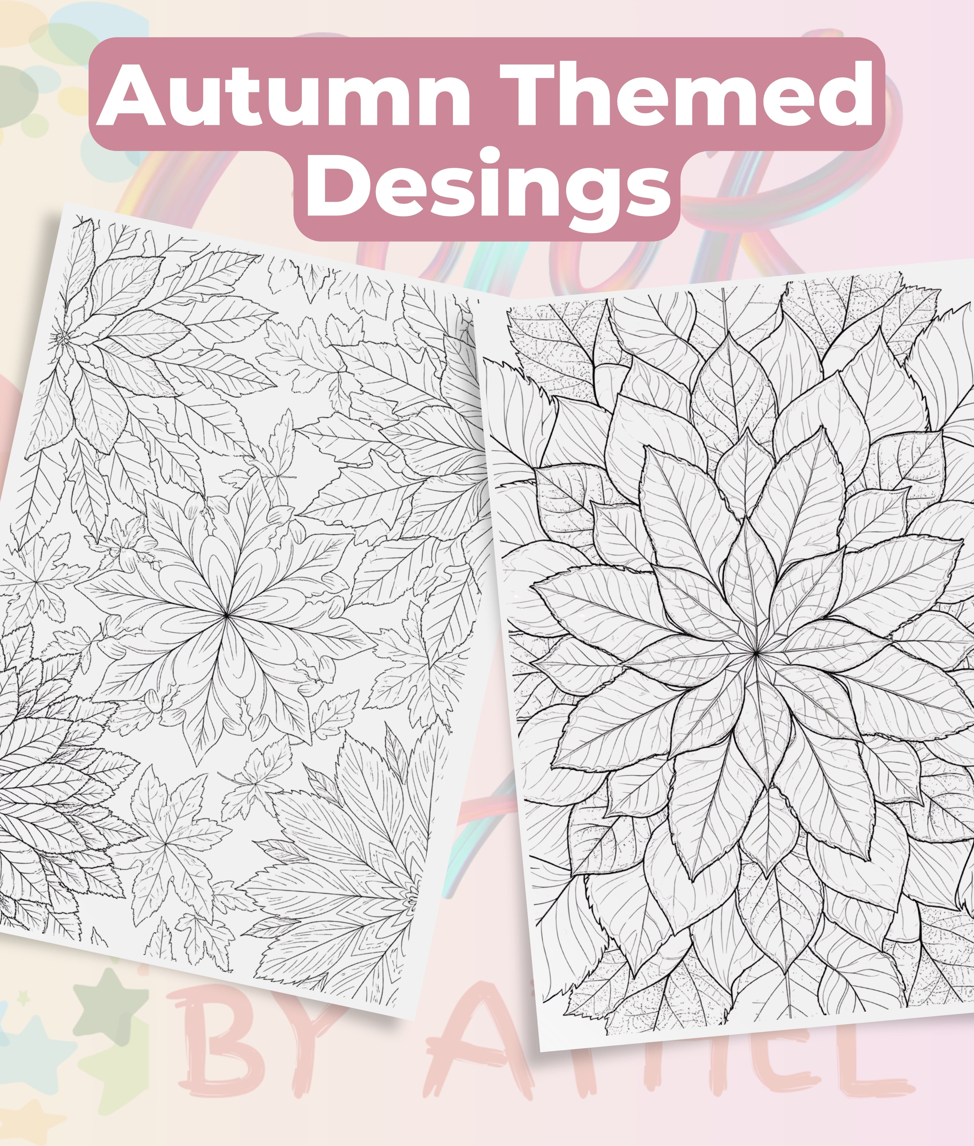 Fall Mandala & Patterns Coloring Books Bundle - CraftNest - Digital Crafting and Art
