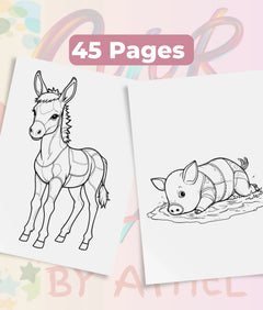 Patchwork Domestic Animals Coloring Book Bundle - CraftNest - Digital Crafting and Art
