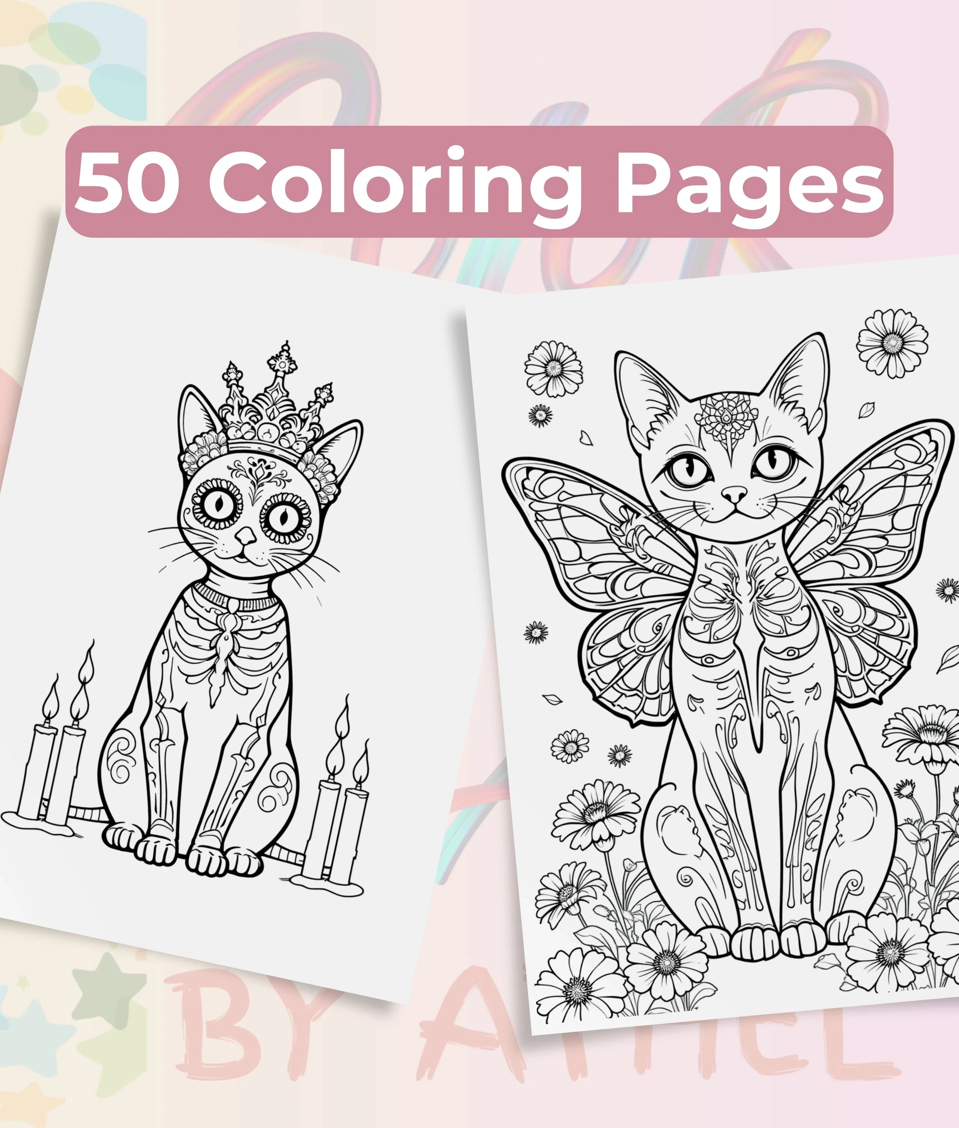 Dia de los Muertos Cats Coloring Book Bundle - CraftNest - Digital Crafting and Art