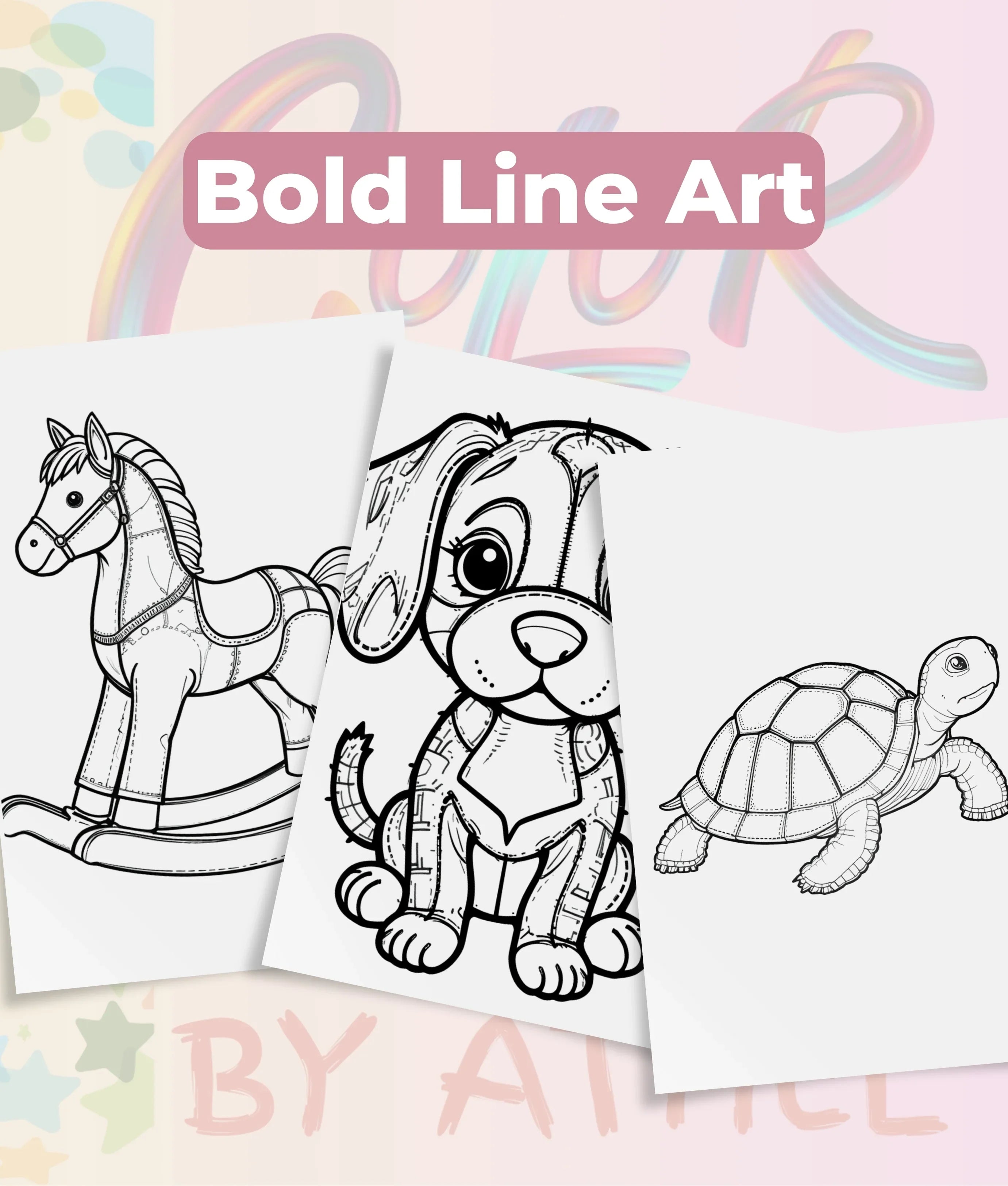 PatchworkStitched Coloring Books Bundle Vol 1 - CraftNest - Digital Crafting and Art
