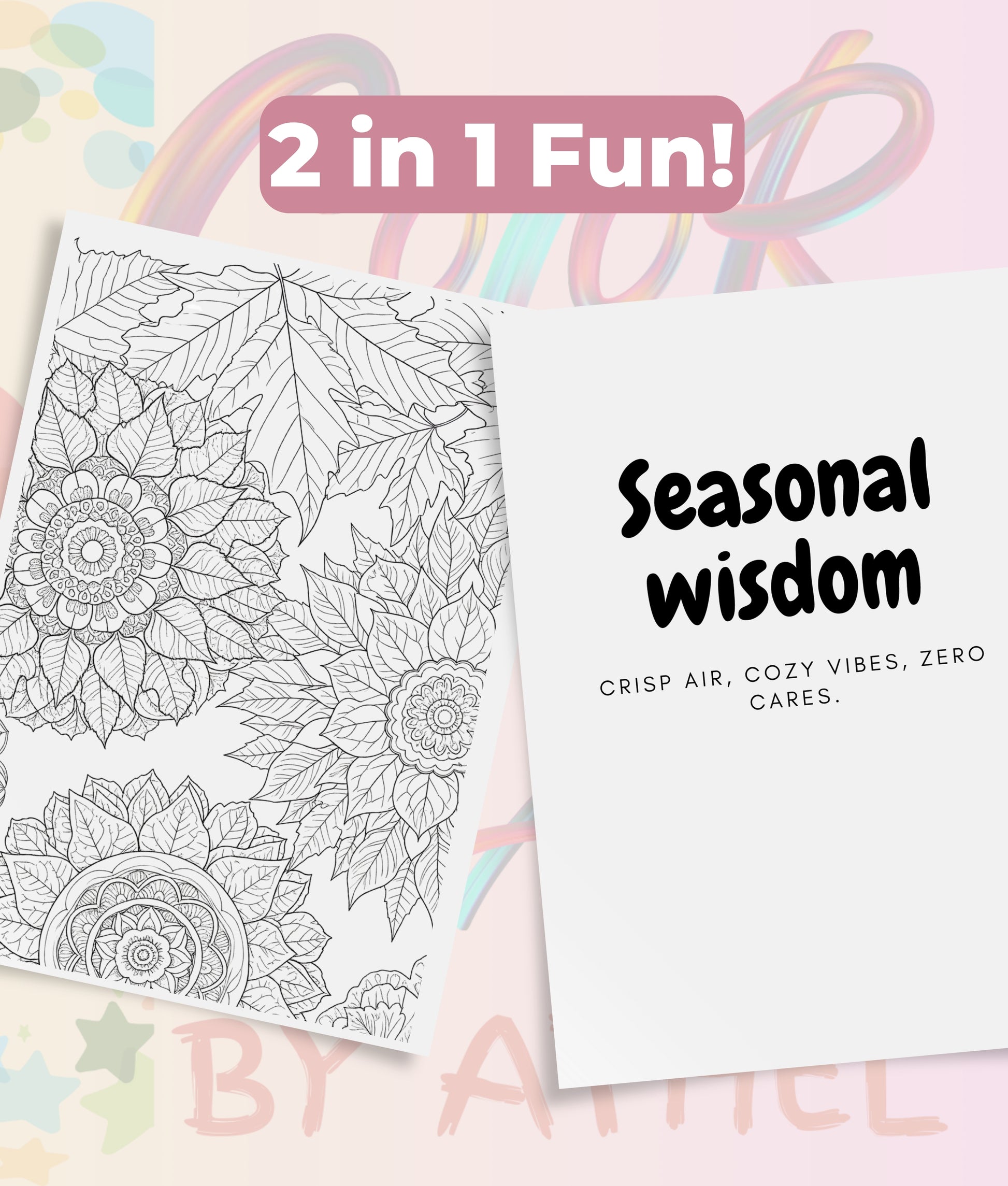 Fall Mandala & Patterns Coloring Books Bundle - CraftNest - Digital Crafting and Art