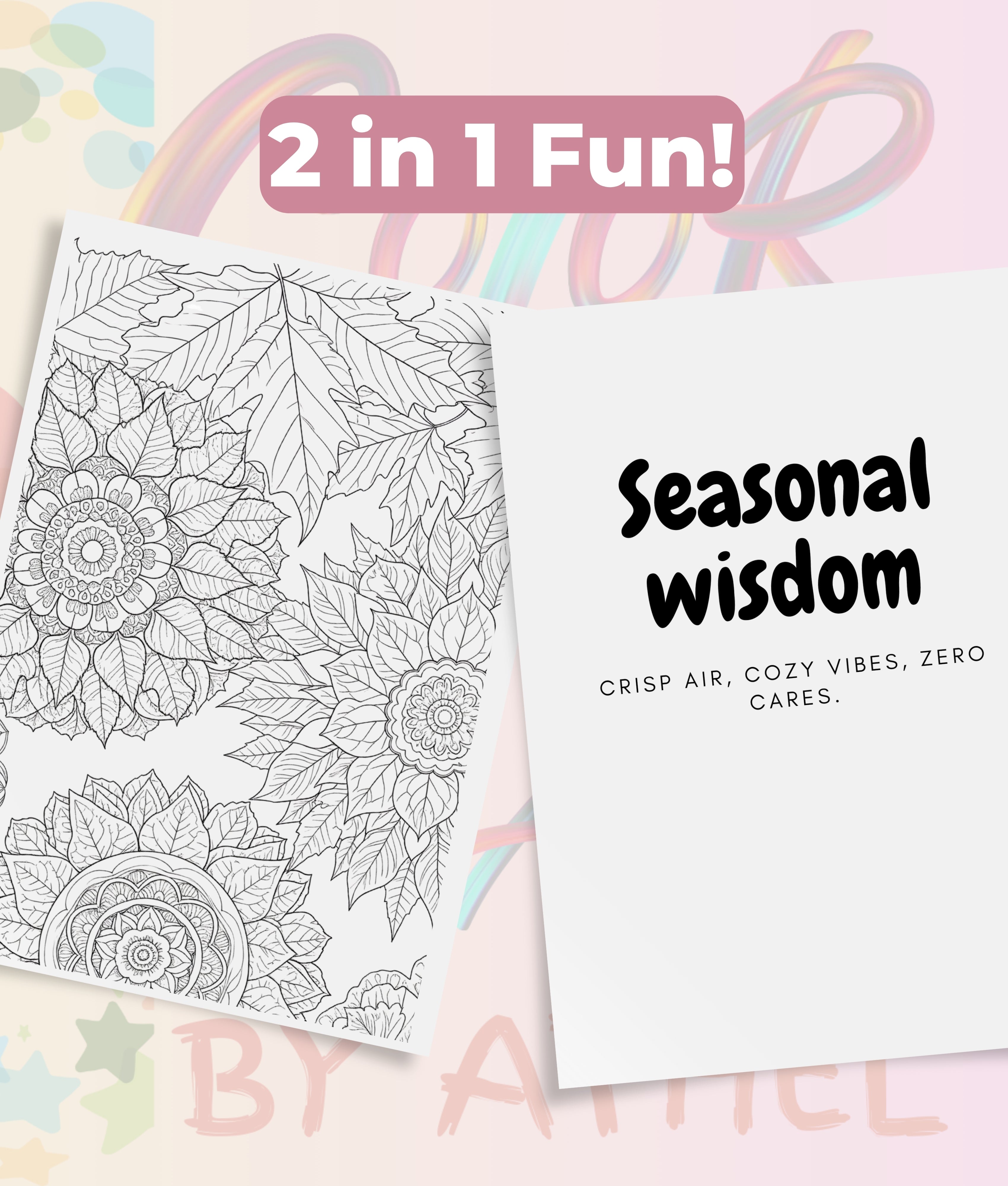 Fall Mandala & Patterns Coloring Books Bundle - CraftNest - Digital Crafting and Art