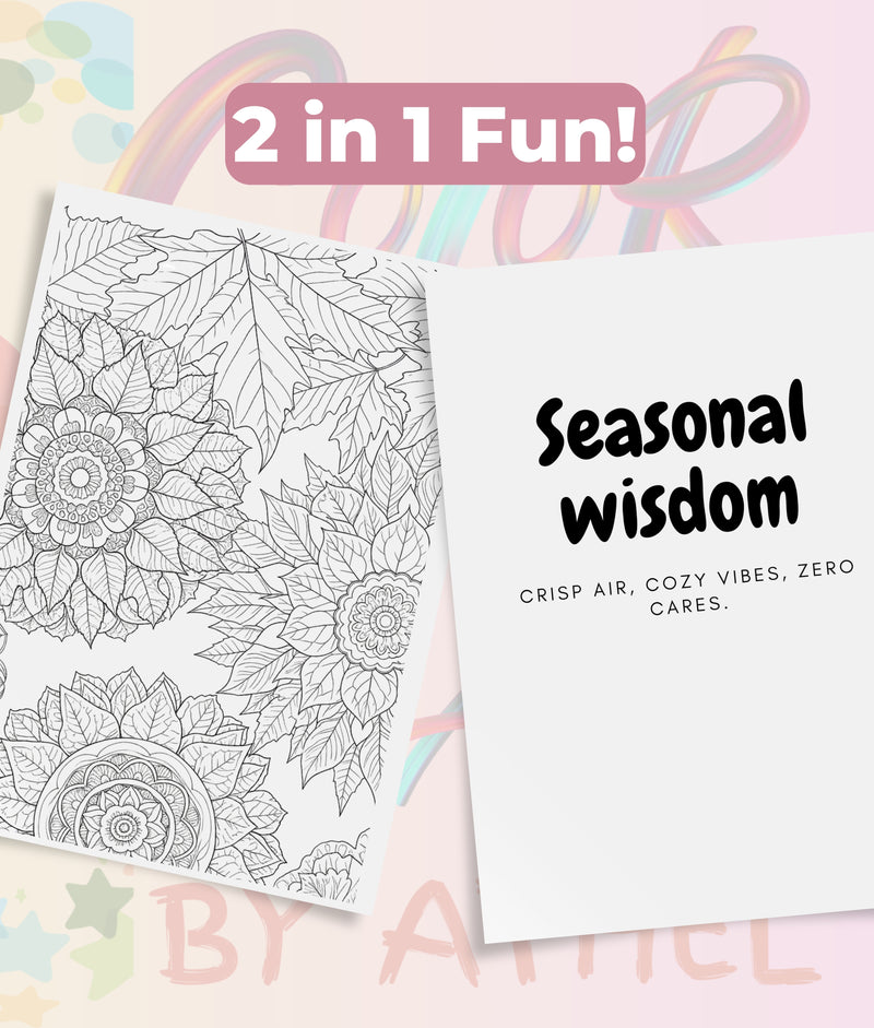 Fall Mandala & Patterns Coloring Books Bundle - CraftNest - Digital Crafting and Art