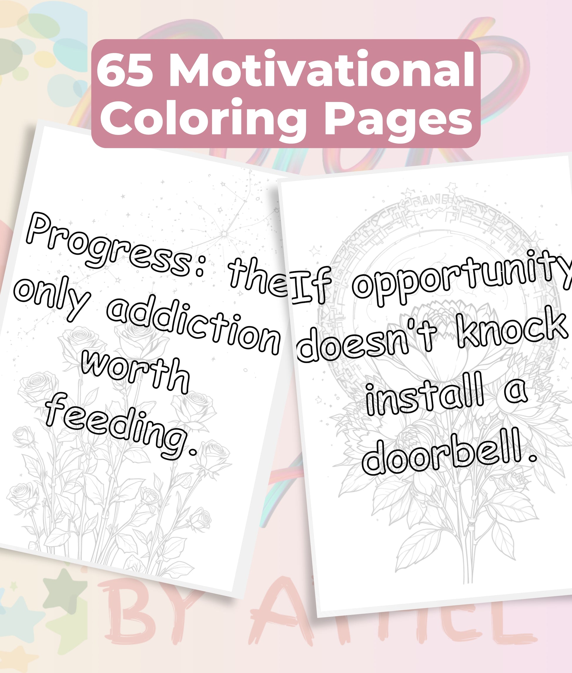 Celestial Garden Motivational Coloring Book Bundle - CraftNest - Digital Crafting and Art