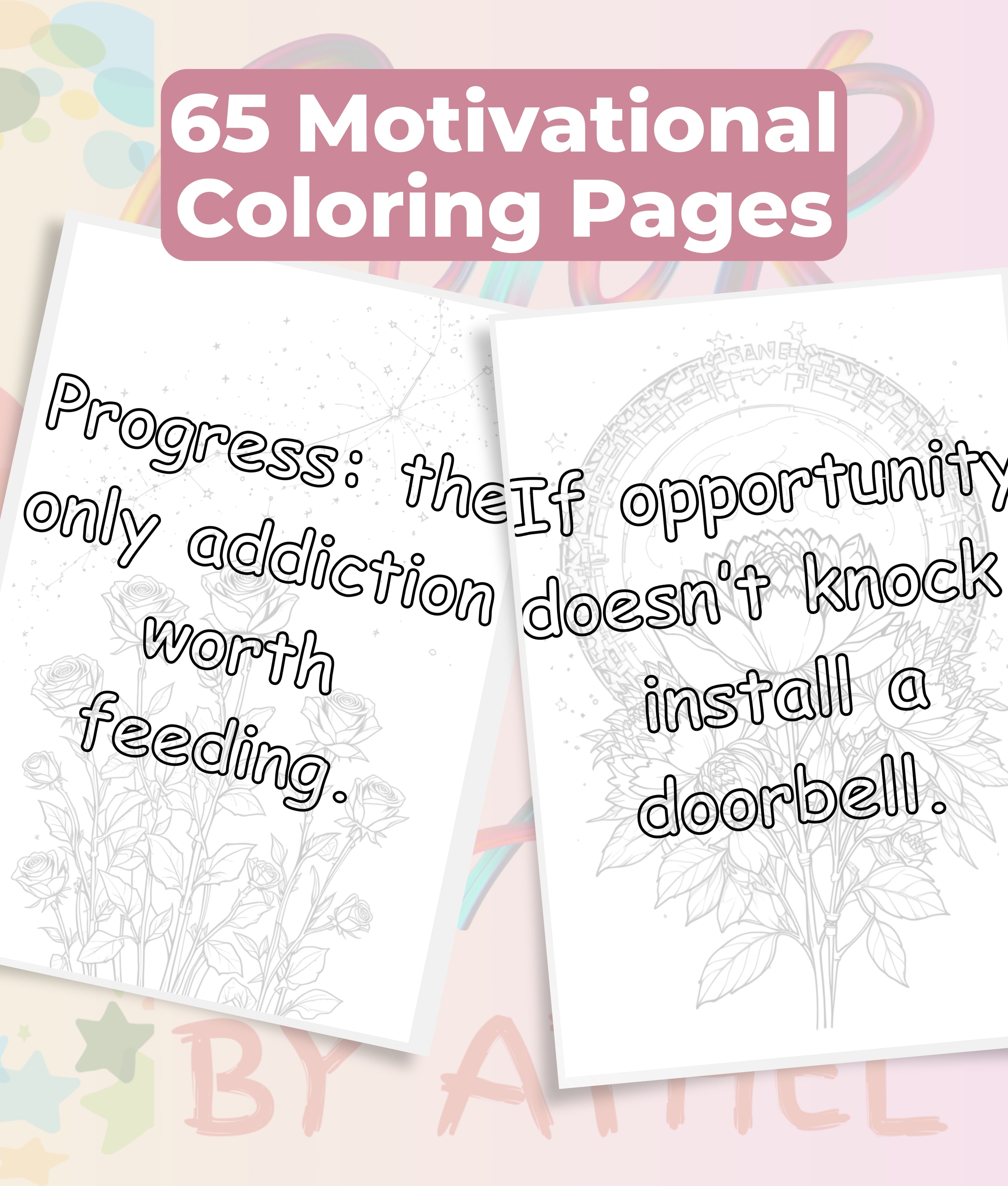 Celestial Garden Motivational Coloring Book Bundle - CraftNest - Digital Crafting and Art