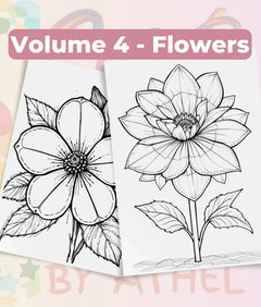 PatchworkStitched Vol 4 Flowers Coloring Books Bundle - CraftNest - Digital Crafting and Art
