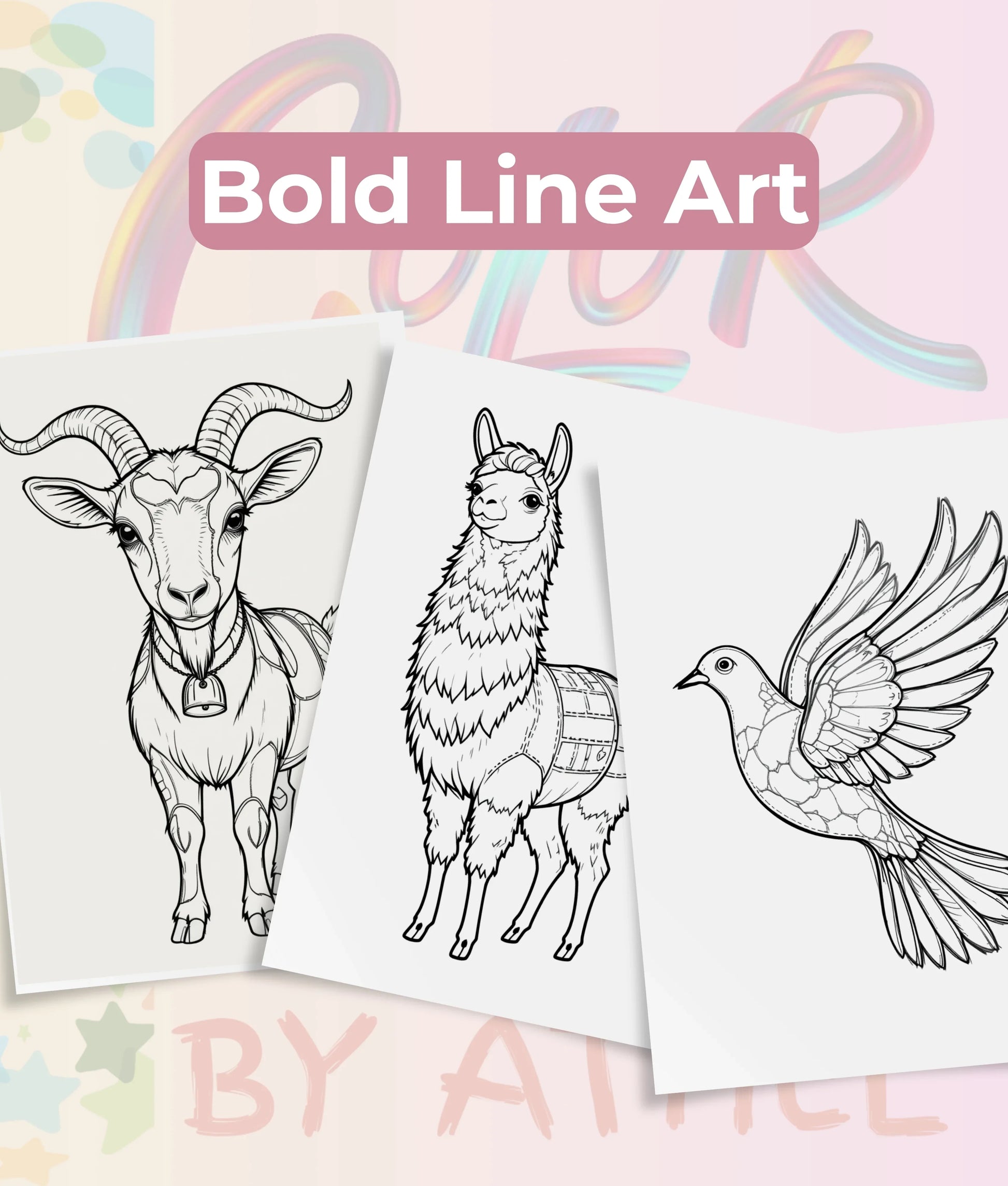 Patchwork Domestic Animals Coloring Book Bundle - CraftNest - Digital Crafting and Art
