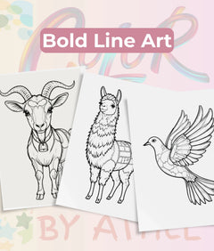 Patchwork Domestic Animals Coloring Book Bundle - CraftNest - Digital Crafting and Art