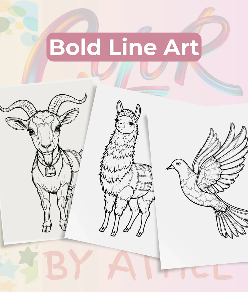 Patchwork Domestic Animals Coloring Book Bundle - CraftNest - Digital Crafting and Art