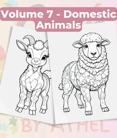 Patchwork Domestic Animals Coloring Book Bundle - CraftNest - Digital Crafting and Art