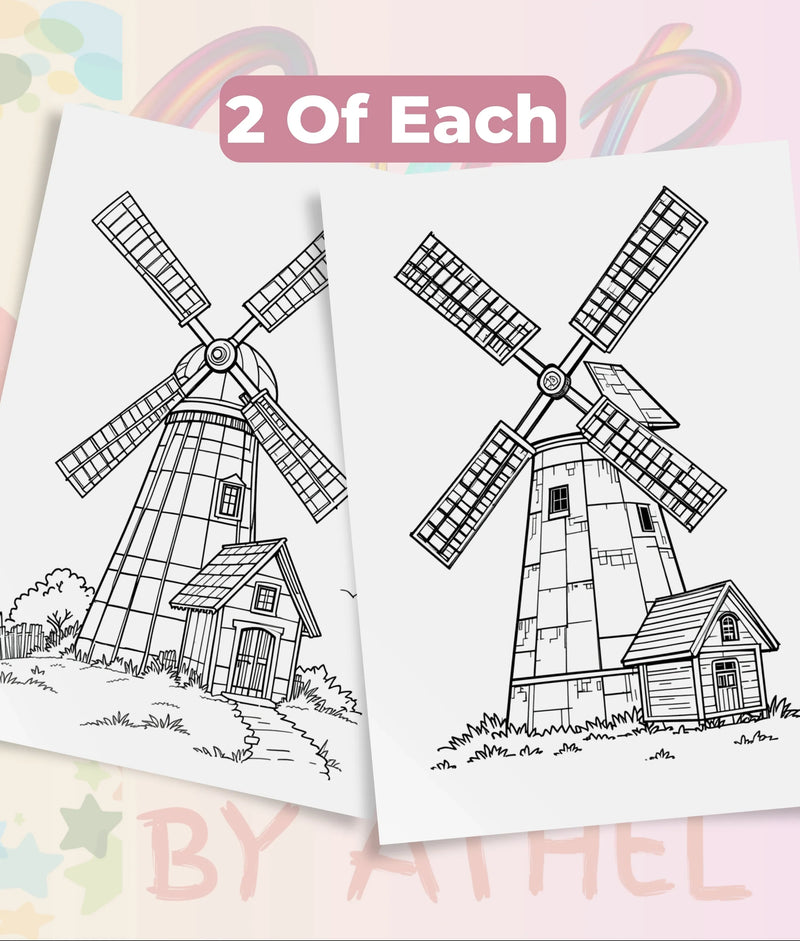 PatchworkStitched Vol 3: Houses Coloring Book Bundle - CraftNest - Digital Crafting and Art