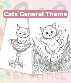 Majestic Enchanted Cats Coloring Book Bundle - CraftNest - Digital Crafting and Art
