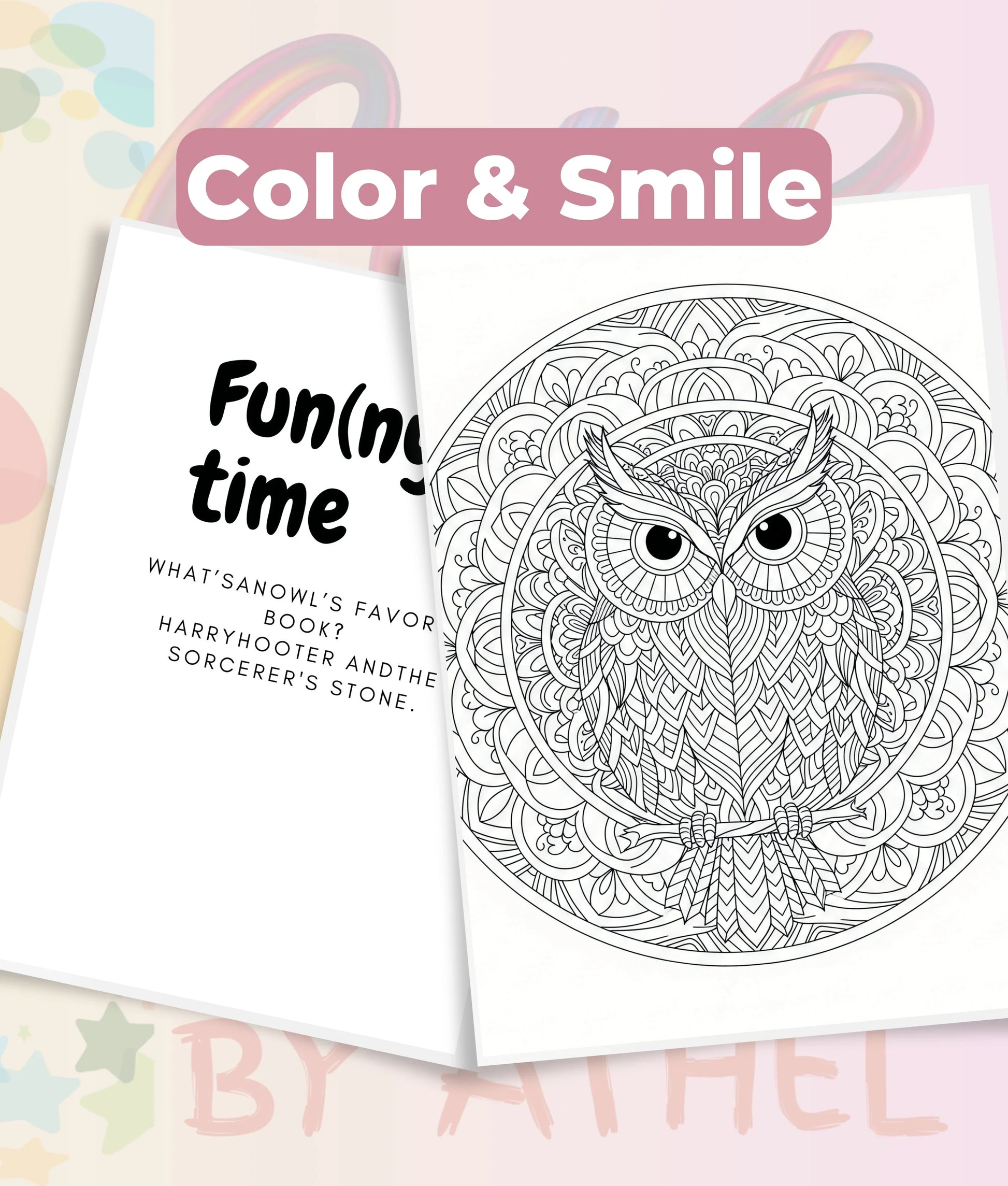 Owl Mandala Coloring Book Bundle - CraftNest - Digital Crafting and Art
