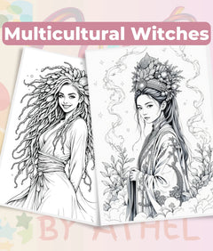 Fierce Witches Coloring Books Bundle - CraftNest - Digital Crafting and Art