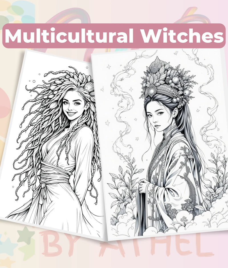 Fierce Witches Coloring Books Bundle - CraftNest - Digital Crafting and Art