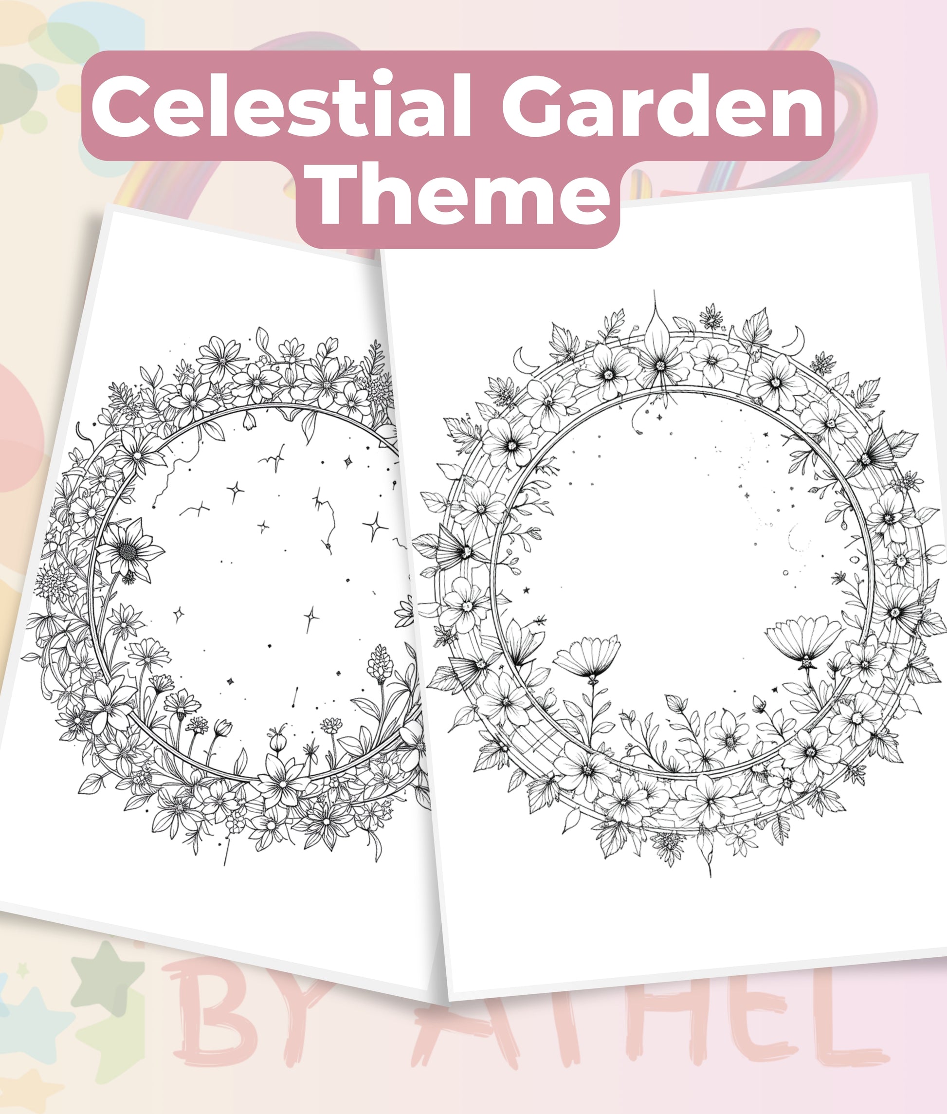 Celestial Garden Motivational Coloring Book Bundle - CraftNest - Digital Crafting and Art
