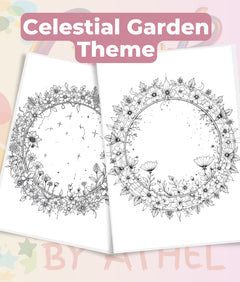 Celestial Garden Motivational Coloring Book Bundle - CraftNest - Digital Crafting and Art