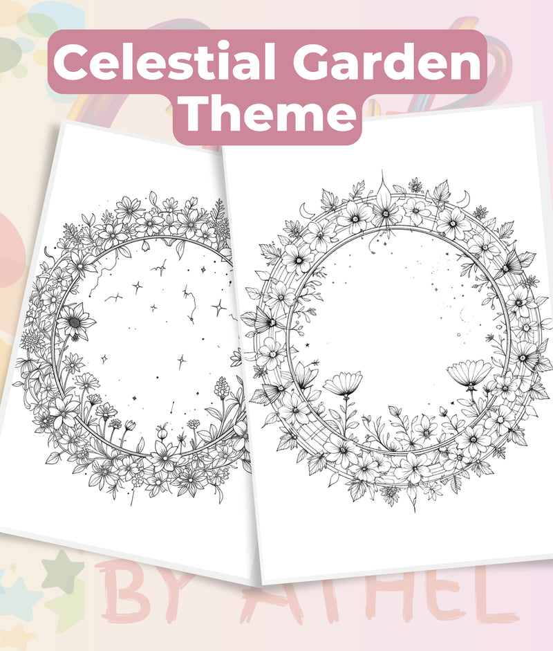 Celestial Garden Motivational Coloring Book Bundle - CraftNest - Digital Crafting and Art