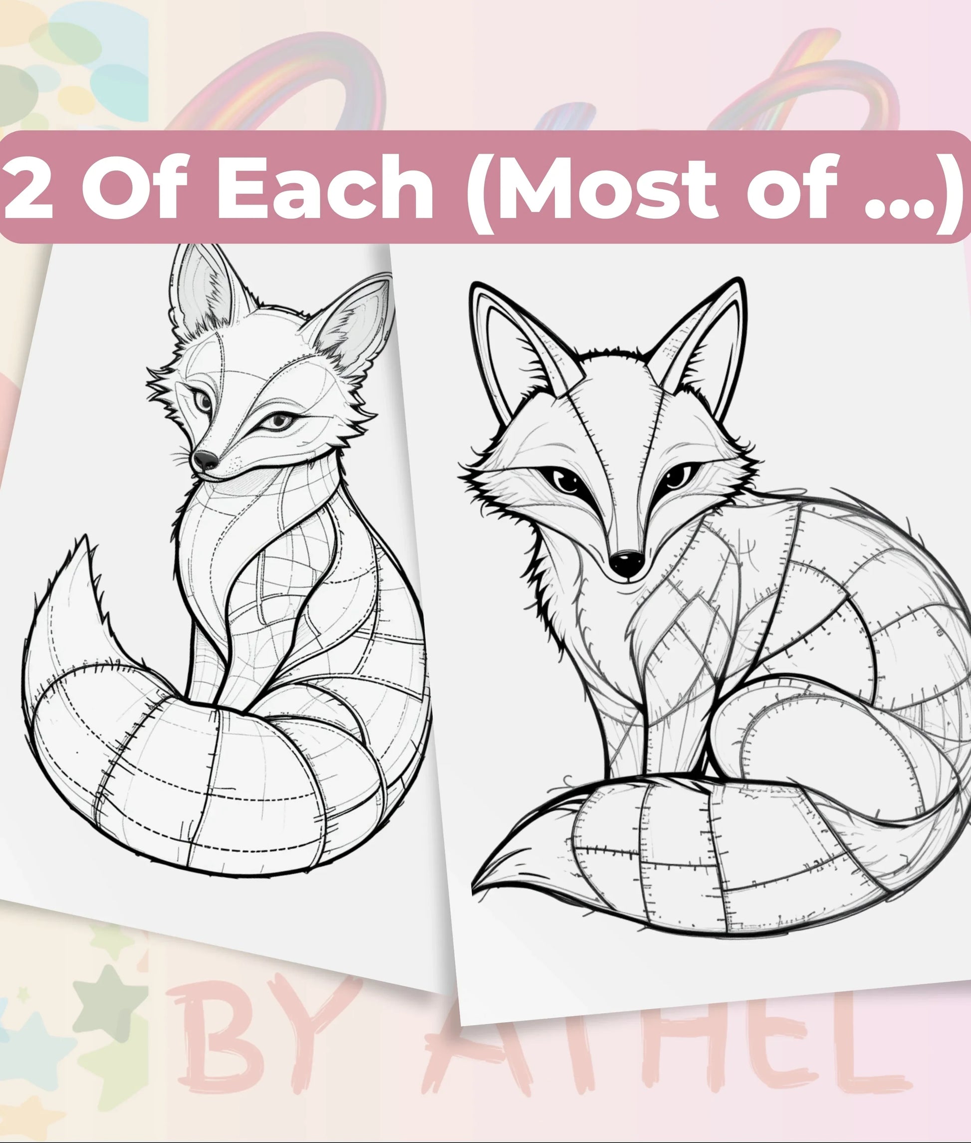PatchworkStitched Coloring Books Bundle Vol 1 - CraftNest - Digital Crafting and Art