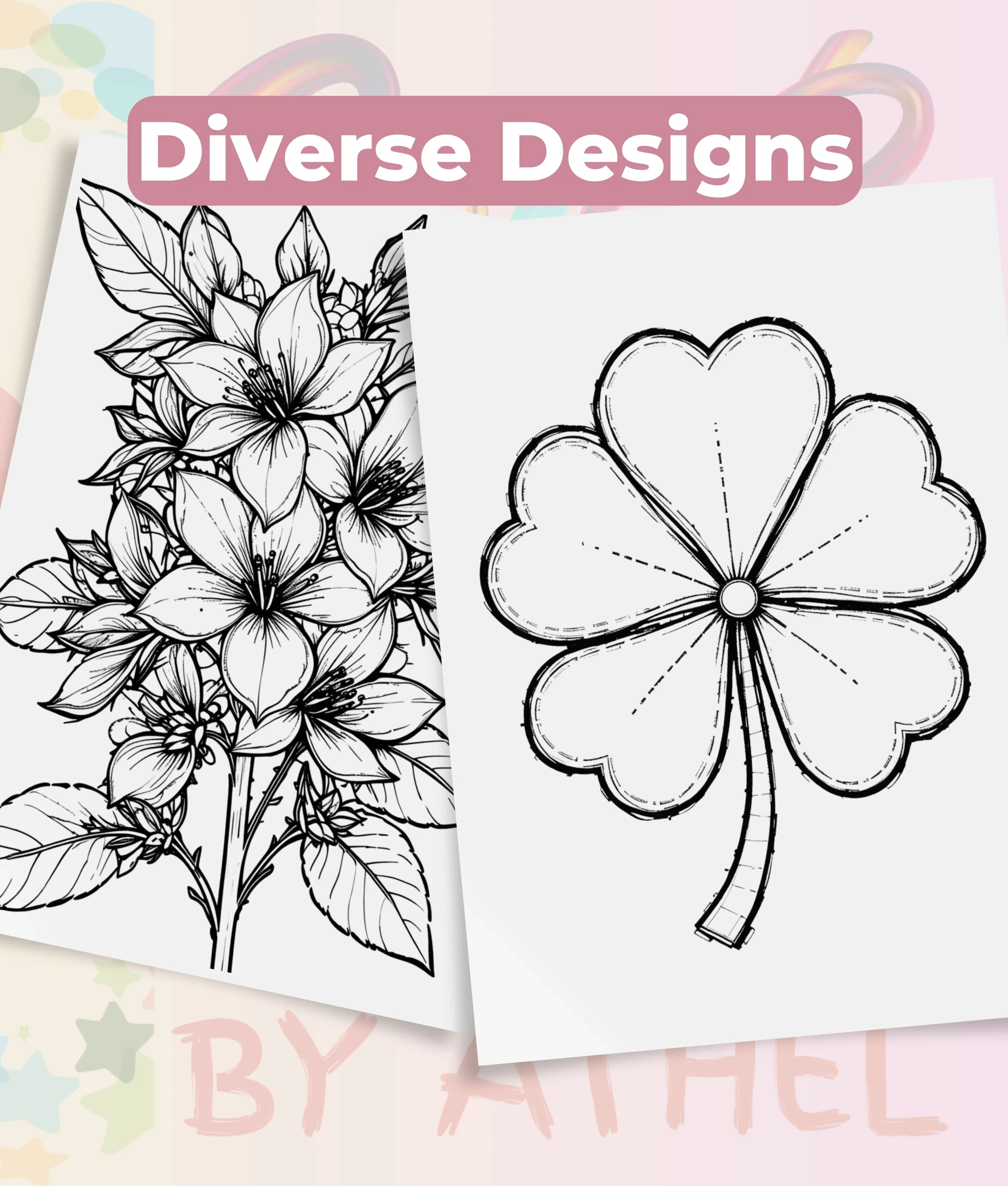 PatchworkStitched Vol 4 Flowers Coloring Books Bundle - CraftNest - Digital Crafting and Art