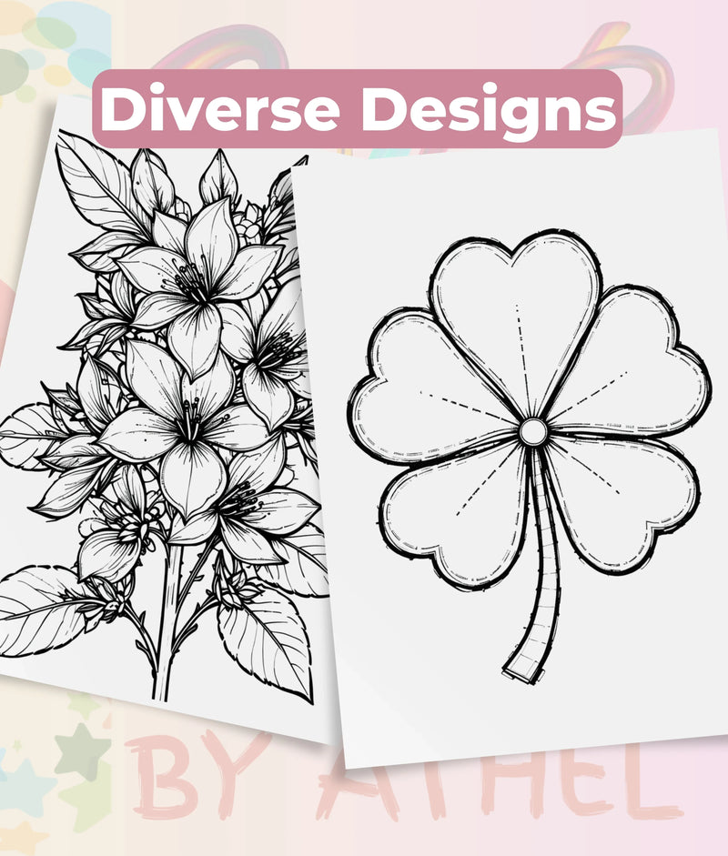 PatchworkStitched Vol 4 Flowers Coloring Books Bundle - CraftNest - Digital Crafting and Art
