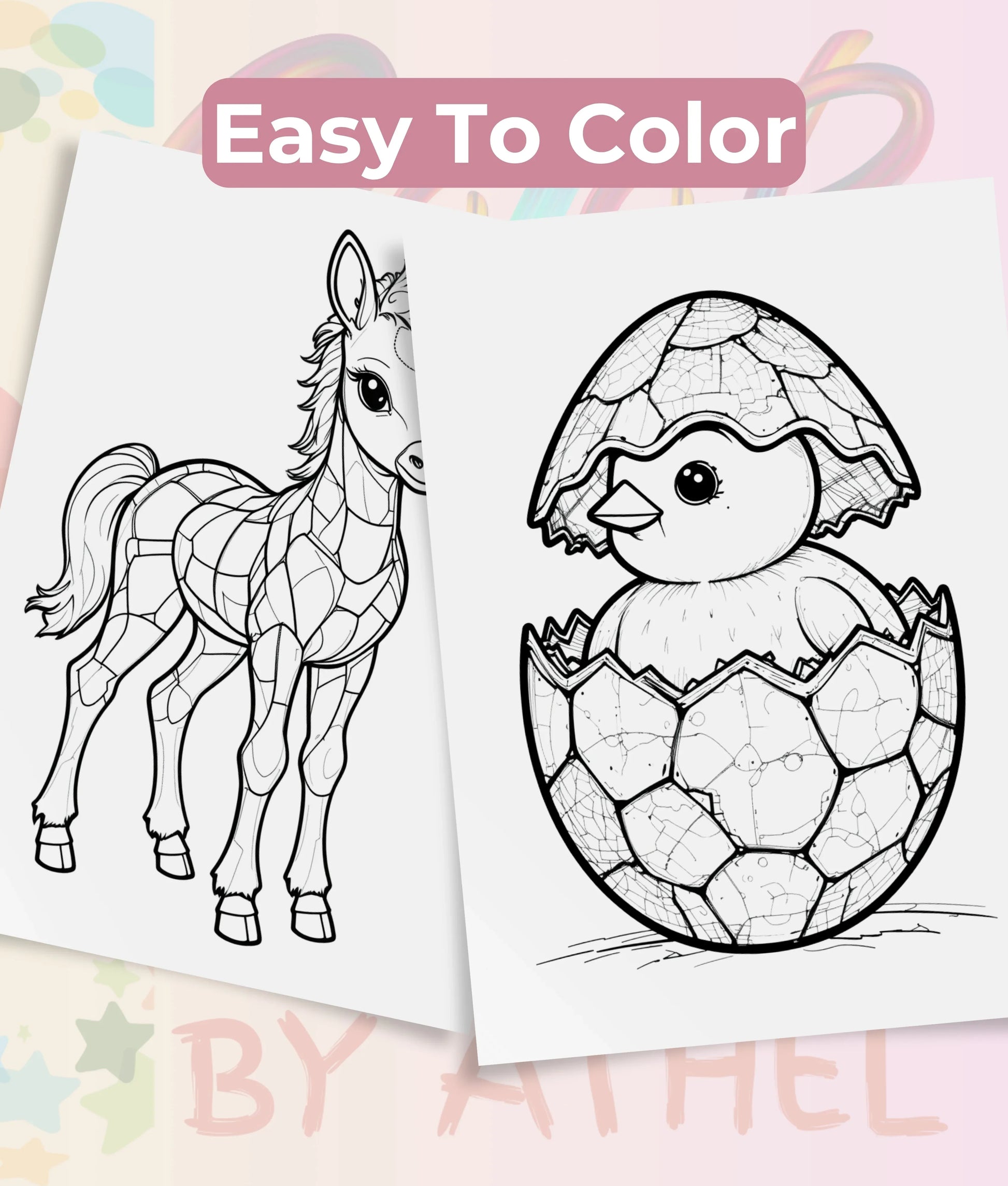 Patchwork Domestic Animals Coloring Book Bundle - CraftNest - Digital Crafting and Art