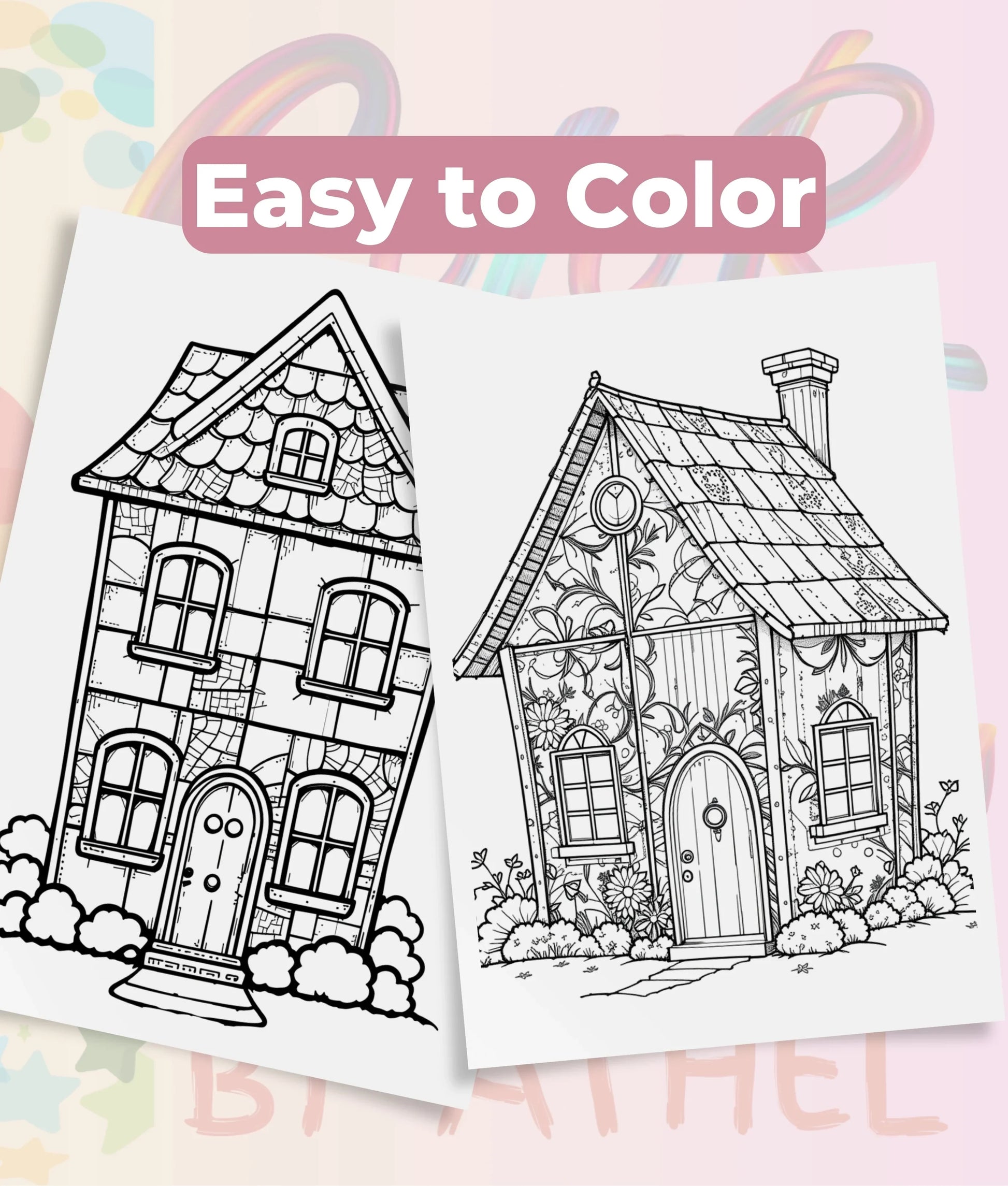 PatchworkStitched Vol 3: Houses Coloring Book Bundle - CraftNest - Digital Crafting and Art