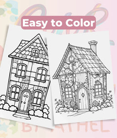 PatchworkStitched Vol 3: Houses Coloring Book Bundle - CraftNest - Digital Crafting and Art