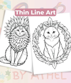 Majestic Enchanted Cats Coloring Book Bundle - CraftNest - Digital Crafting and Art