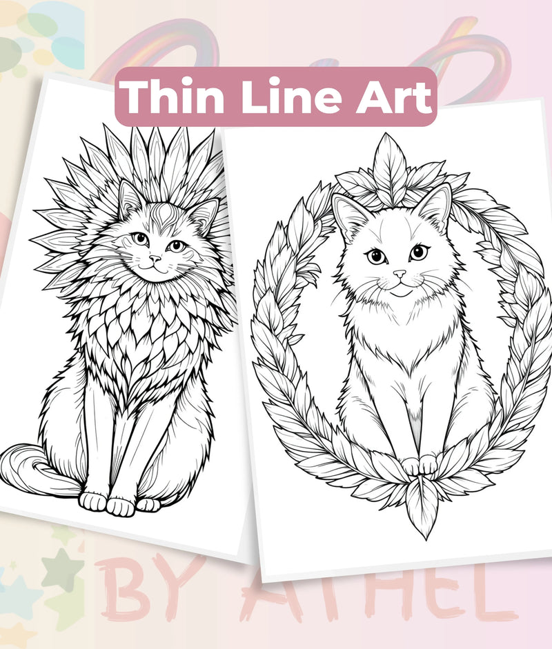 Majestic Enchanted Cats Coloring Book Bundle - CraftNest - Digital Crafting and Art