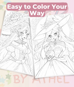 Día de los Muertos Witch Sketch Coloring Book Bundle - CraftNest - Digital Crafting and Art