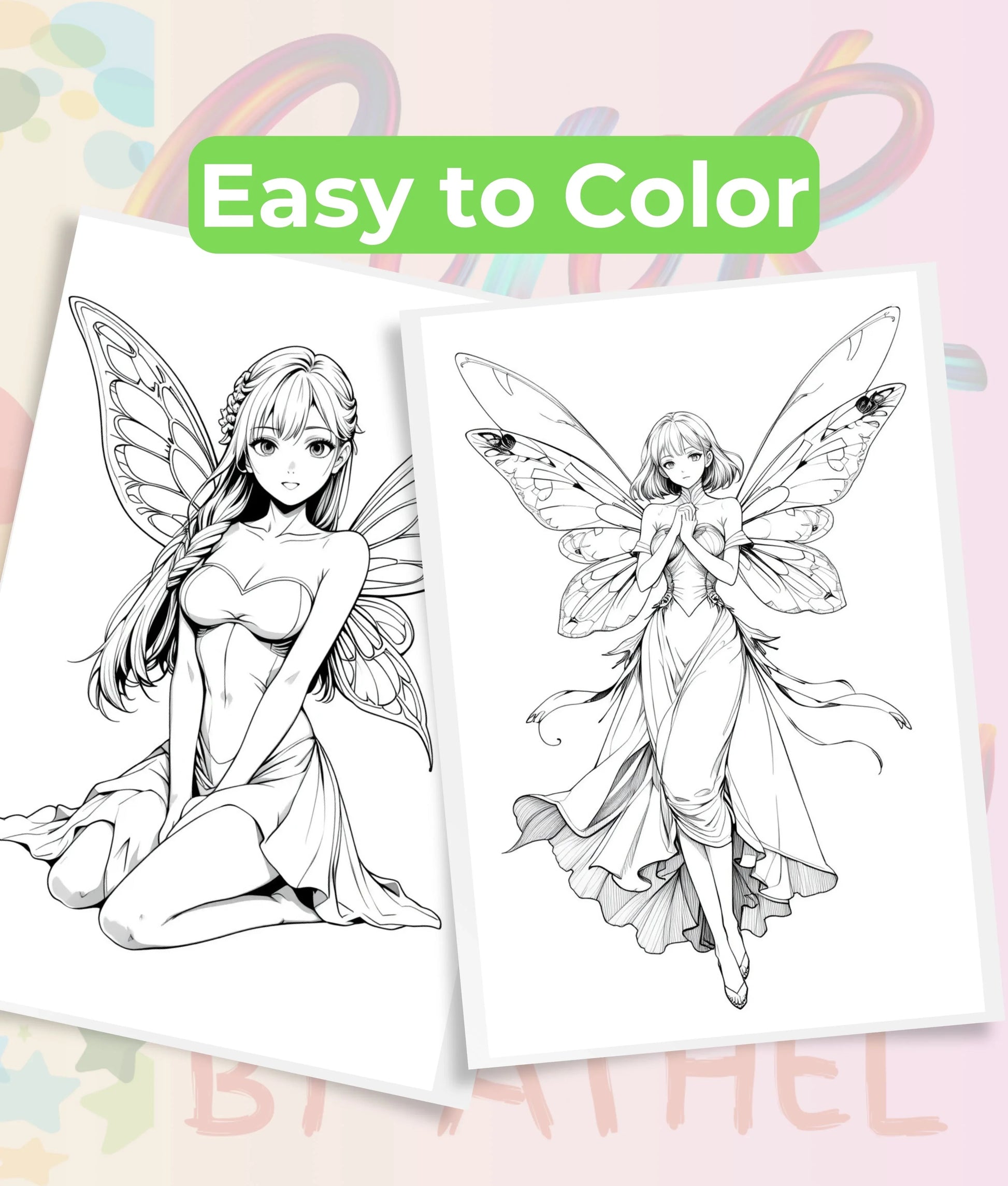 Spring Fairy Coloring Book Bundle - CraftNest - Digital Crafting and Art