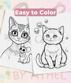 Dia de los Muertos Cats Coloring Book Bundle - CraftNest - Digital Crafting and Art