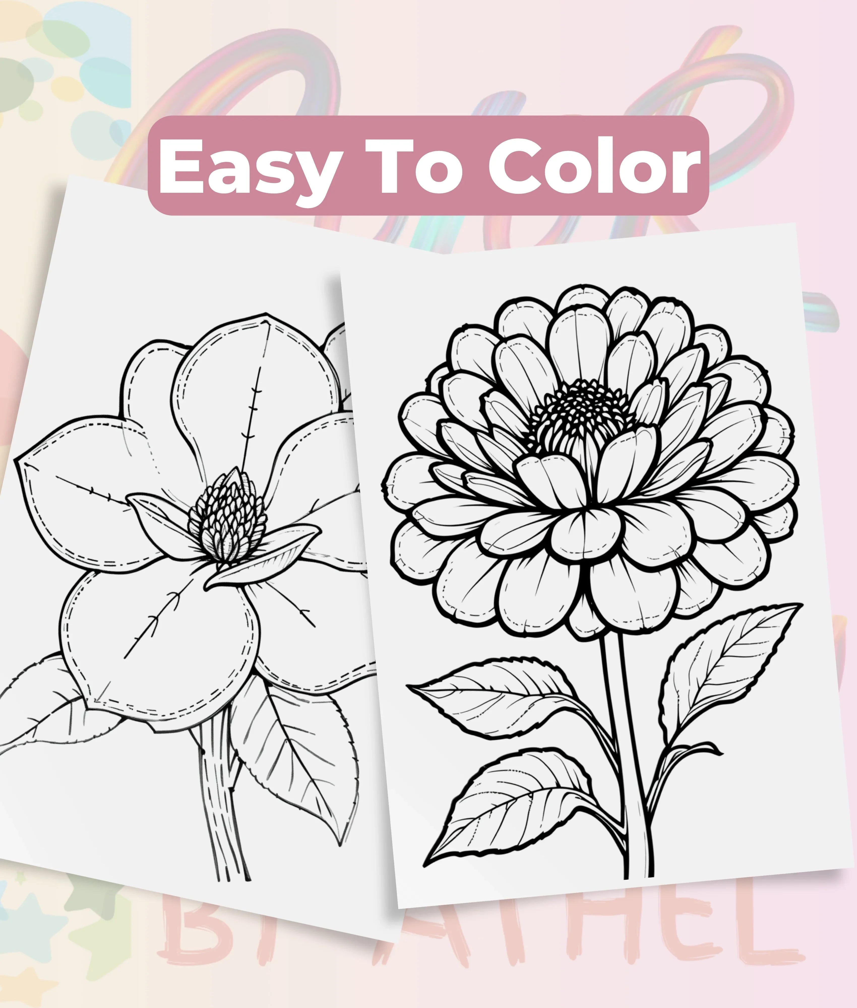 PatchworkStitched Vol 4 Flowers Coloring Books Bundle - CraftNest - Digital Crafting and Art