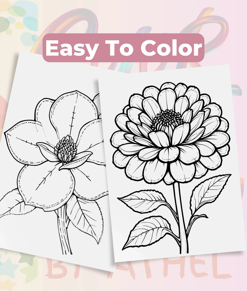 PatchworkStitched Vol 4 Flowers Coloring Books Bundle - CraftNest - Digital Crafting and Art