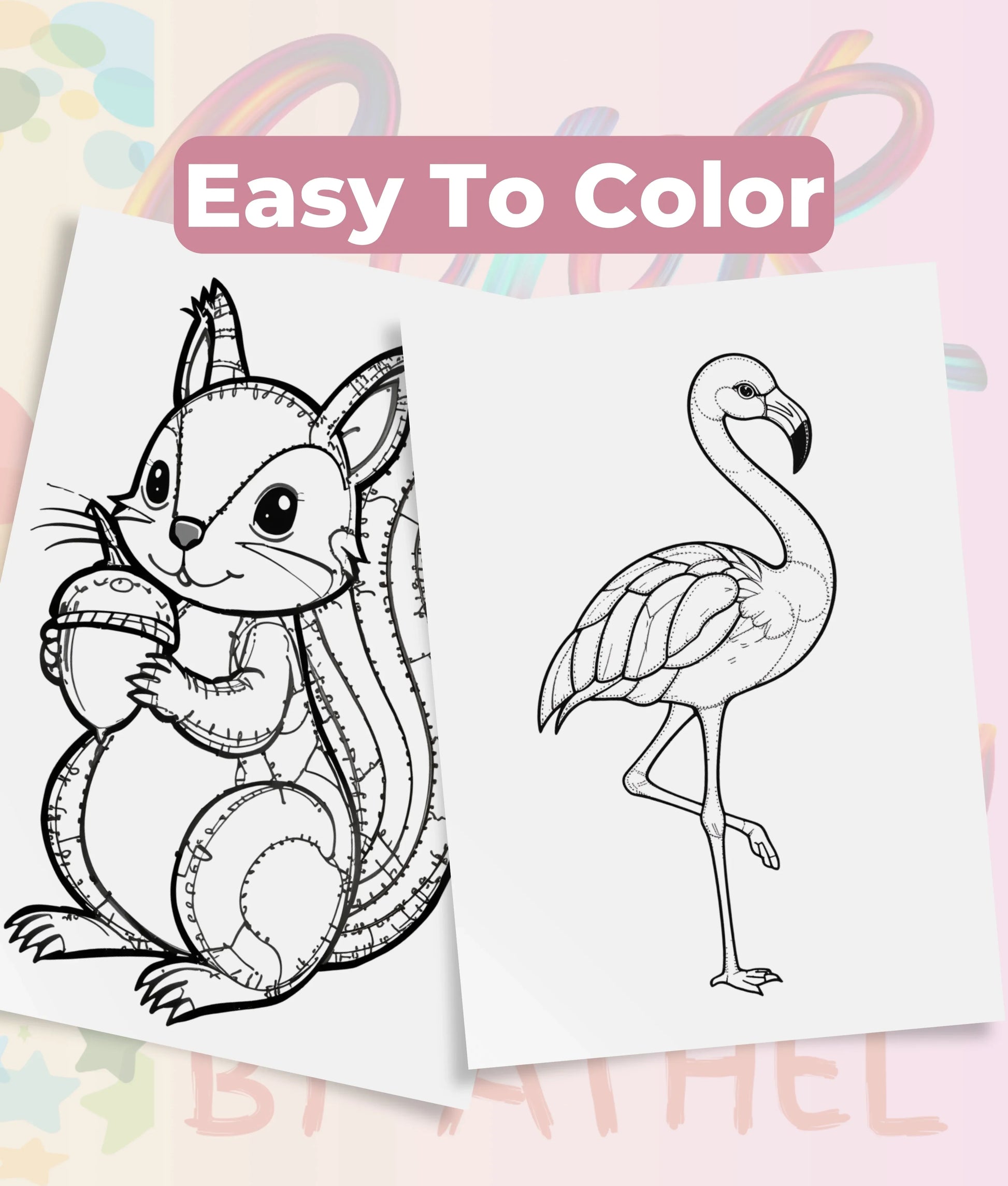 Patchwork Wild Animals Coloring Book Bundle - CraftNest - Digital Crafting and Art