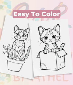 PatchworkStitched Cats Coloring Book Series Vol 6 - CraftNest - Digital Crafting and Art