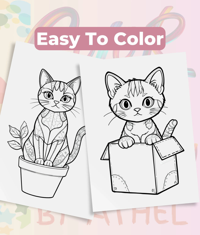 PatchworkStitched Cats Coloring Book Series Vol 6 - CraftNest - Digital Crafting and Art