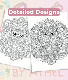 Owl Mandala Coloring Book Bundle - CraftNest - Digital Crafting and Art