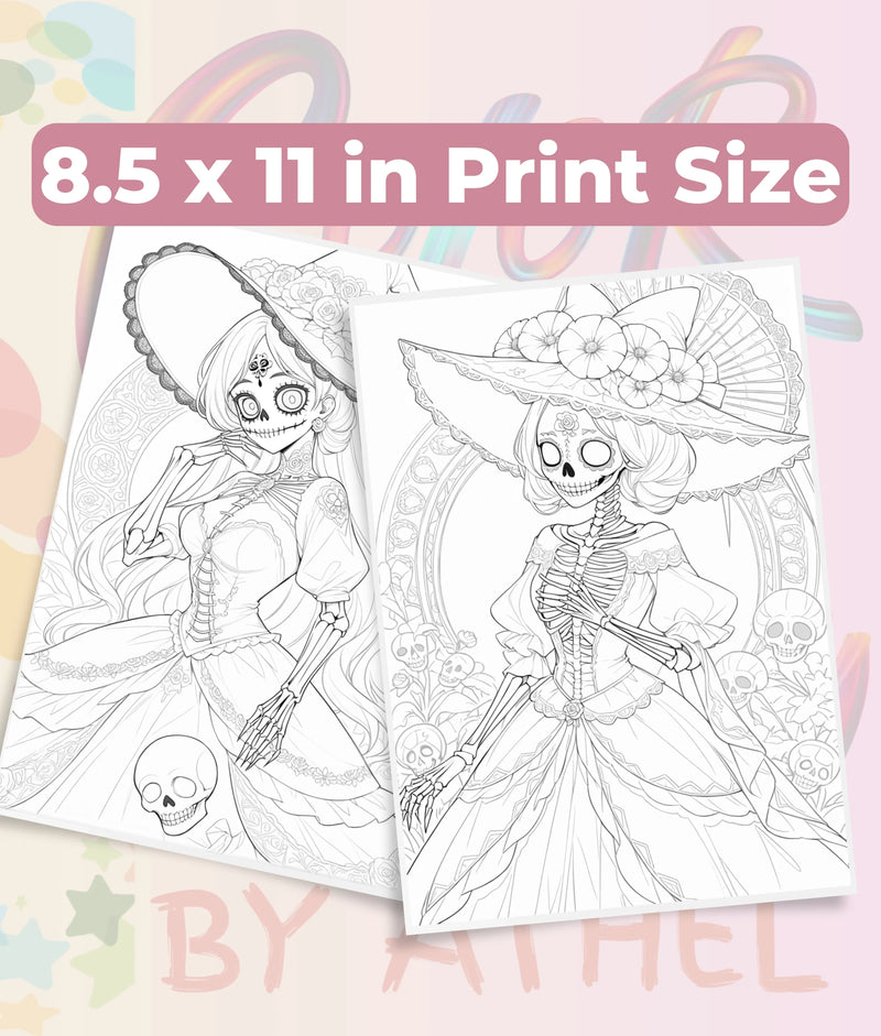 Día de los Muertos Witch Sketch Coloring Book Bundle - CraftNest - Digital Crafting and Art