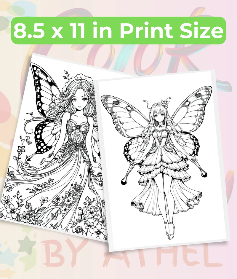 Spring Fairy Coloring Book Bundle - CraftNest - Digital Crafting and Art
