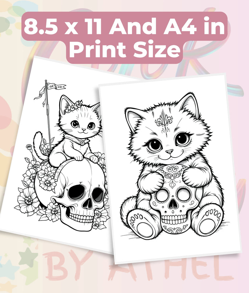 Dia de los Muertos Cats Coloring Book Bundle - CraftNest - Digital Crafting and Art